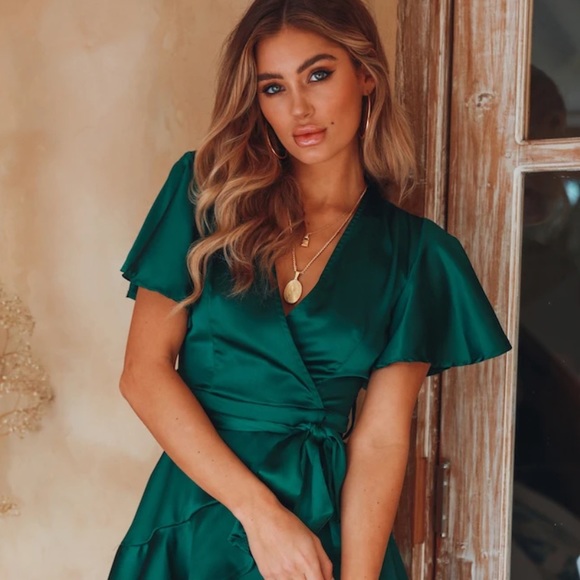 Worn Once Hello Molly Third Floor Dress in Jade - Picture 3 of 6